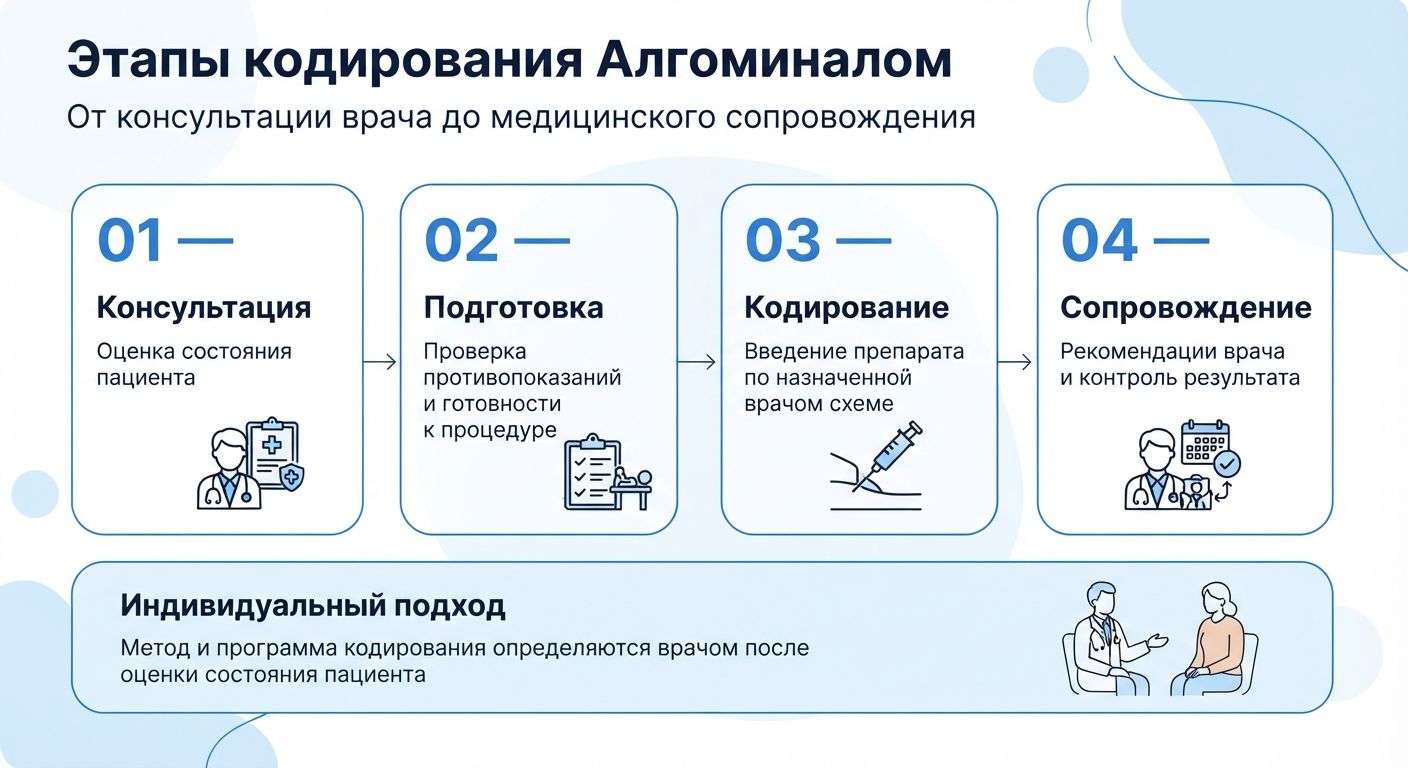Кодирование препаратом «Алгоминал» в Хабаровске инфографика